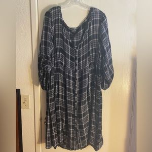 Torrid top. Size 3.  Black & white plaid